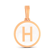 Золотой кулон Буква Н с эмалью (арт. 440965еп)