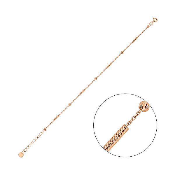 Тонкий браслет з червоного золота (арт. 340080) – зображення 1