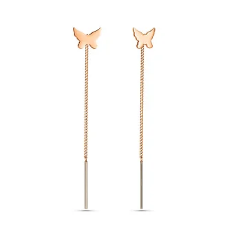 Золоті сережки-протяжки Метелики (арт. 109343)