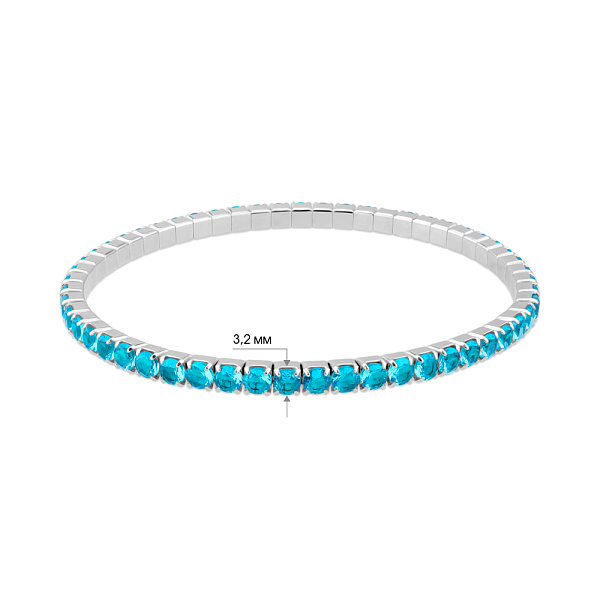 Серебряный браслет с голубыми альпинитами (арт. 7509/4838аг) – изображение 2