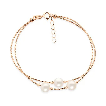 Браслет с жемчугом Orbit из красного золота (арт. 323335прлб)