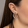 Серьги-кольца из белого золота Francelli без камней (арт. е1091993/30б) – изображение 2