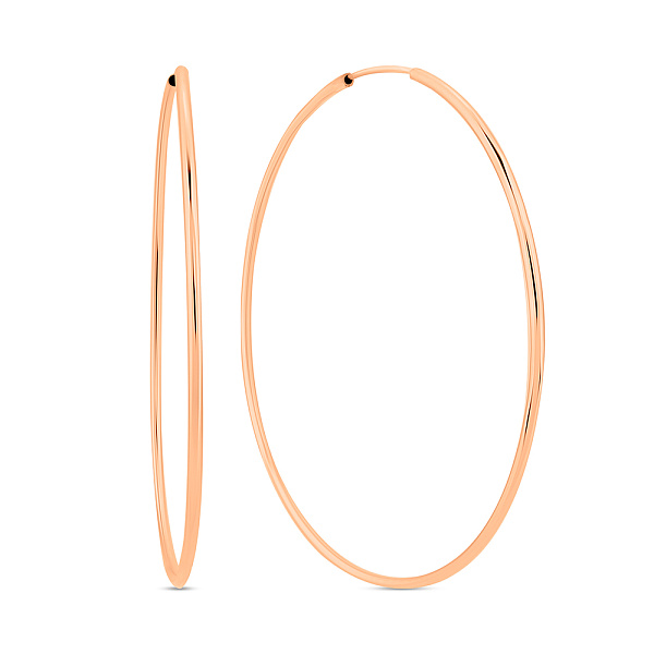 Серьги-кольца из красного золота (арт. 122600/55) – изображение 1