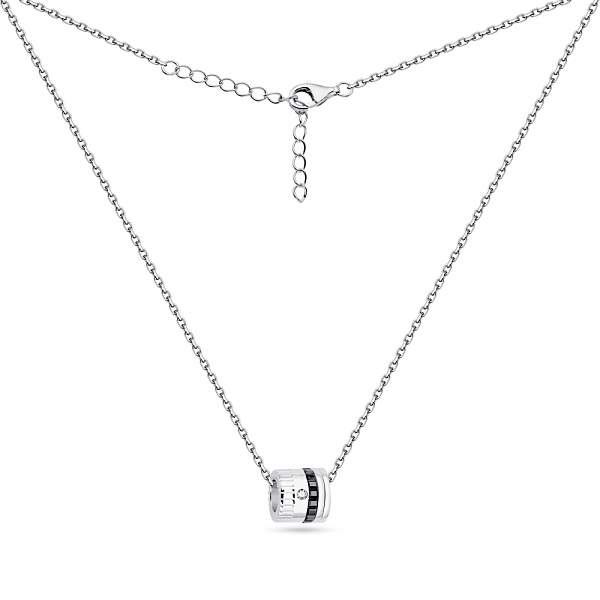 Кольє зі срібла з керамікою і фіанітом (арт. 7507/1420крч) – зображення 2