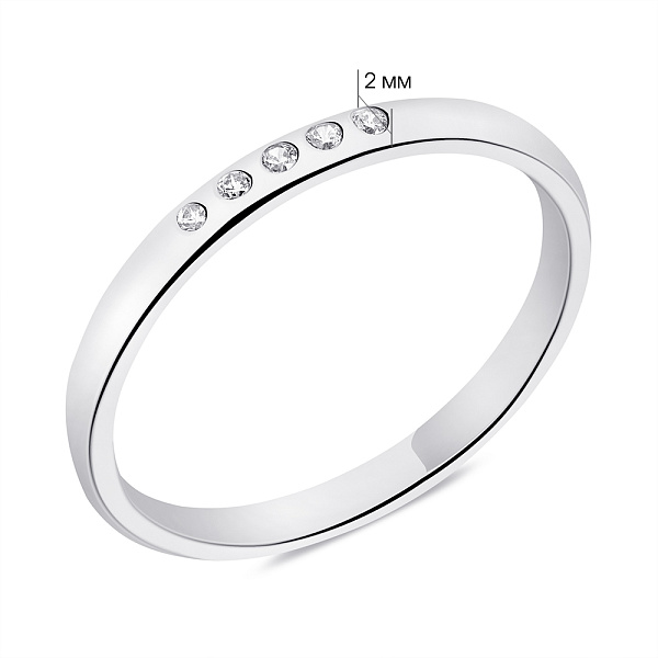 Кольцо серебряное с фианитами (арт. 7501/6291) – изображение 2