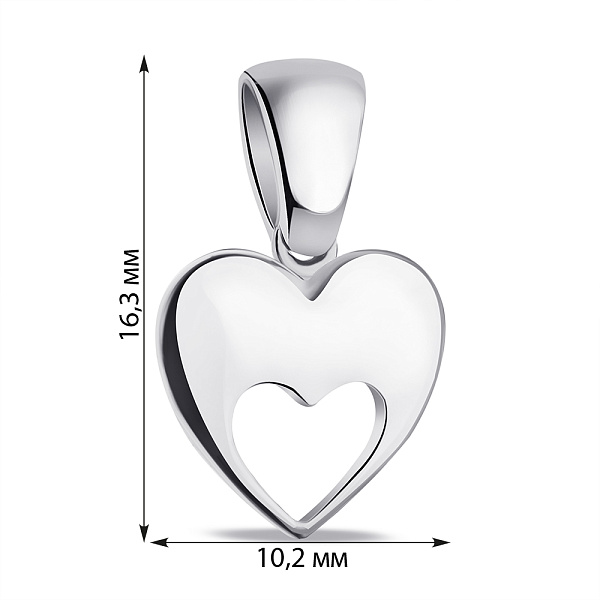 Серебряный подвес без камней (арт. 7503/4213) – изображение 2