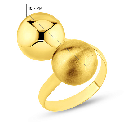 Безразмерное кольцо из желтого золота (арт. 150666жм)