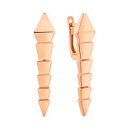 Серьги Змея из красного золота (арт. 1091702)