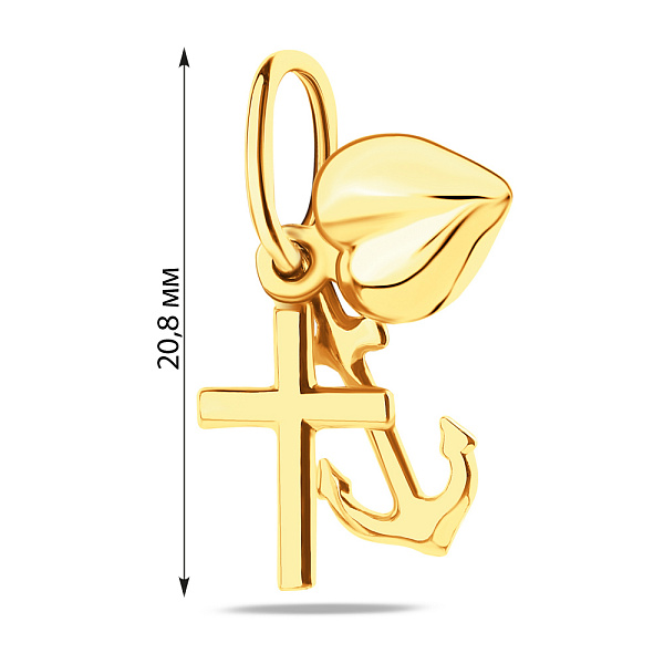 Кулон з жовтого золота (арт. 440216ж) – зображення 2