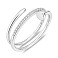 Серебряное кольцо гвоздик с фианитами (арт. 7501/8898) – изображение 1