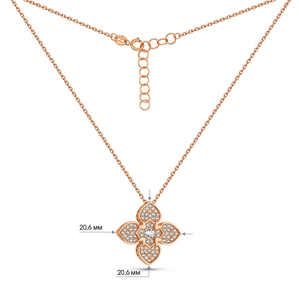 Золоте кольє з фіанітами (арт. 352881) – зображення 6