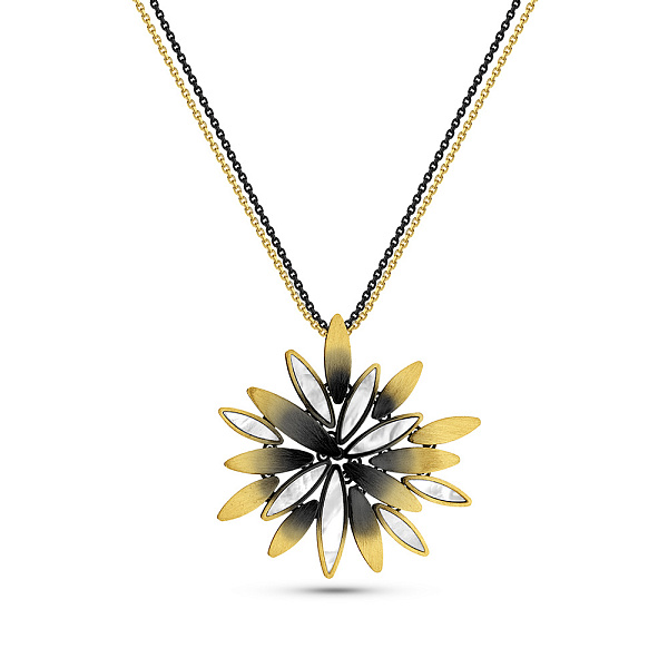 Золотое колье с перламутром Francelli (арт. 352913жчп) – изображение 1