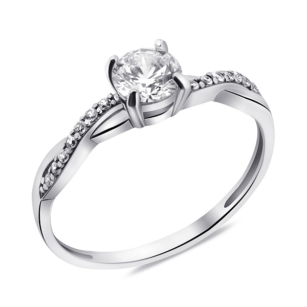 Серебряное кольцо с фианитами (арт. 7501/1553К) – изображение 1