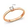 Кольцо из красного золота с одним бриллиантом (арт. К011336010) – изображение 3