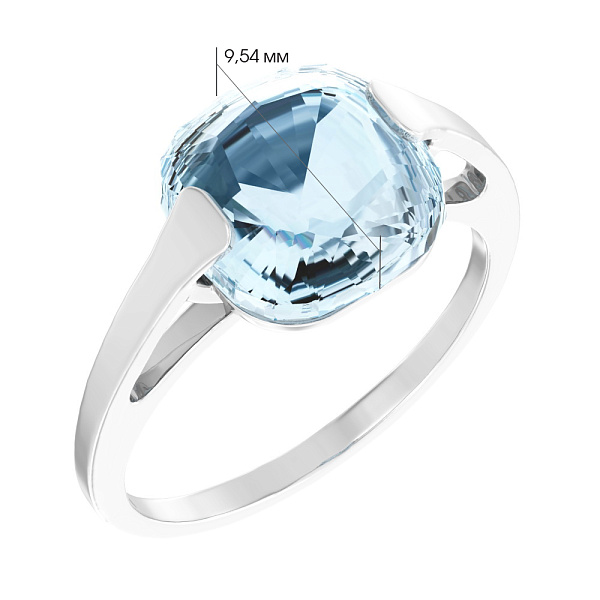 Золота каблучка з топазом (арт. 140480Пбг) – зображення 2