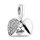 Серебряный подвес-шарм Сердце с фианитами (арт. 7903/4532) – изображение 3