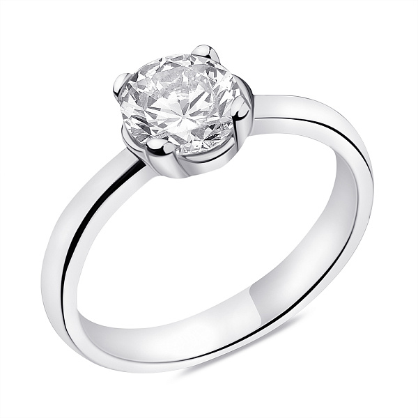 Серебряное кольцо с фианитом (арт. 7501/5043) – изображение 1