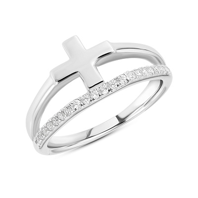 Серебряное кольцо Trendy Style с фианитами (арт. 7501/4866)