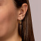 Серьги из желтого золота с фианитами (арт. 1091314ж) – изображение 3