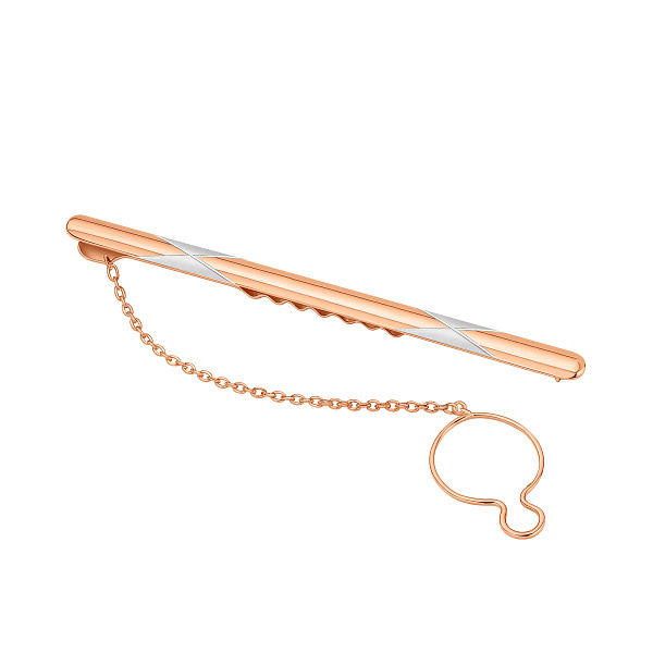 Зажим для галстука из красного золота с матовым покрытием (арт. 200081рм) – изображение 1