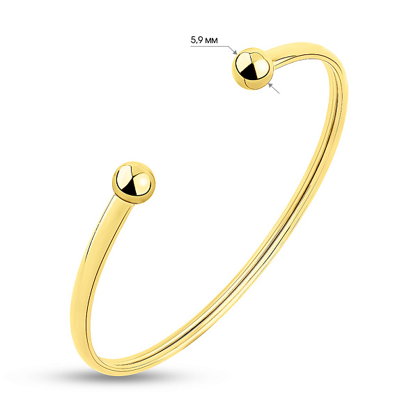 Браслет золотий з кульками (арт. 326542ж) – зображення 3