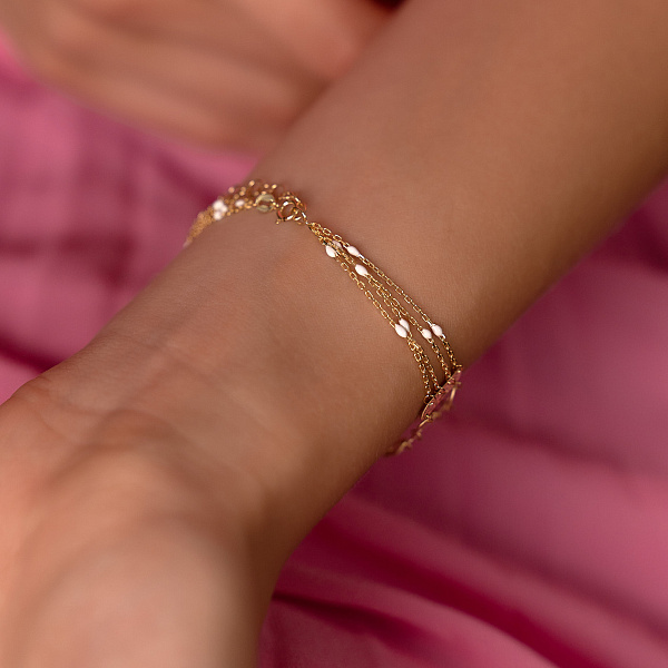 Браслет Francelli з жовтого золота з емаллю (арт. 3261039жеб) – зображення 4