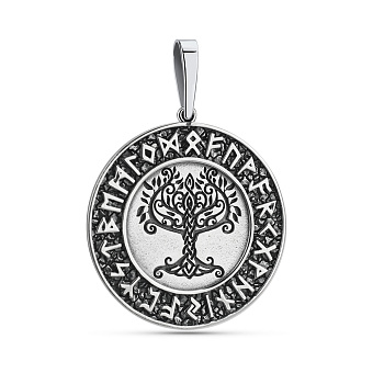 Серебряный подвес-оберег с чернением (арт. 7903/2244)