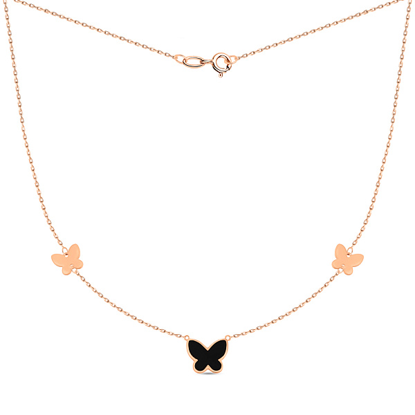 Колье Бабочки из красного золота (арт. 361208еч) – изображение 2