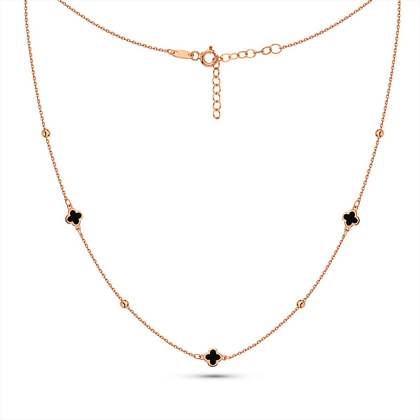 Золотое колье с эмалью (арт. 352973/5еч) – изображение 2