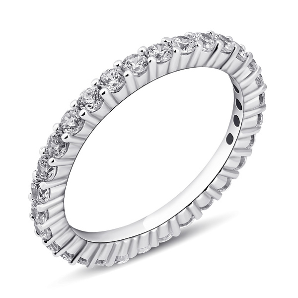 Серебряное кольцо с дорожкой из фианитов (арт. 7501/5372/2) – изображение 1