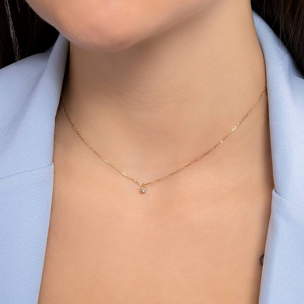 Колье из золота с бриллиантом (арт. Ц011669005) – изображение 3