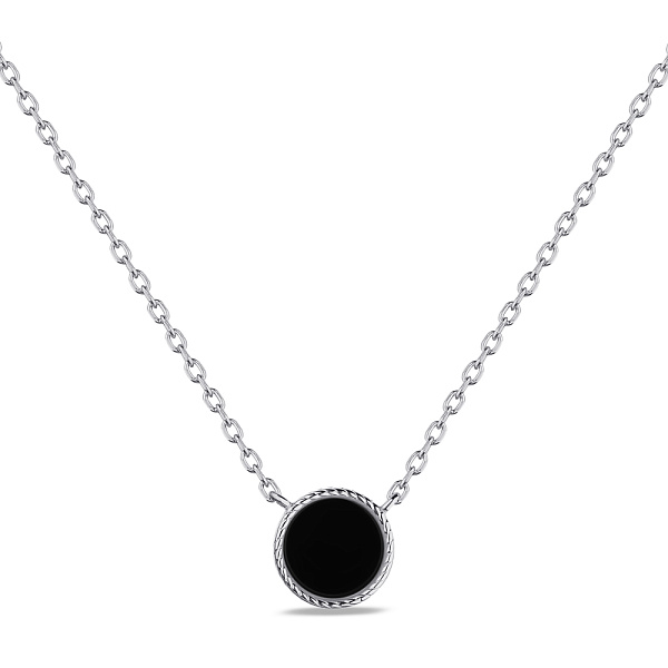 Колье из серебра с ониксом (арт. 7507/1979о) – изображение 1