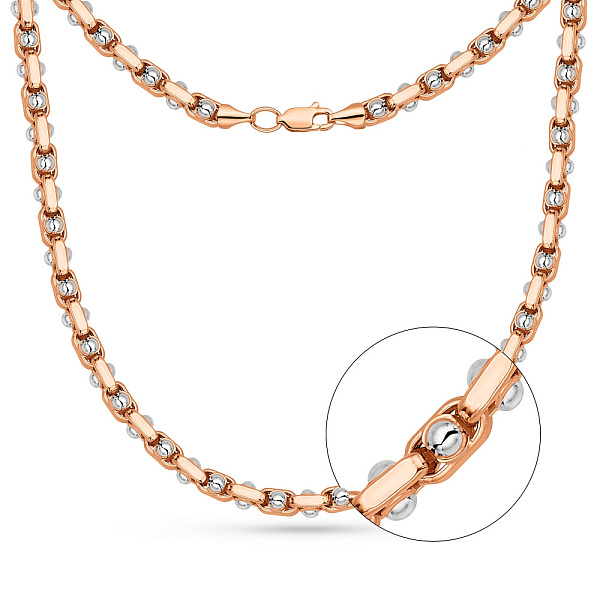 Ланцюжок з комбінованого золота (арт. 352406кб) – зображення 1