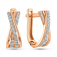 Сережки из красного золота с бриллиантами (арт. С011122020)