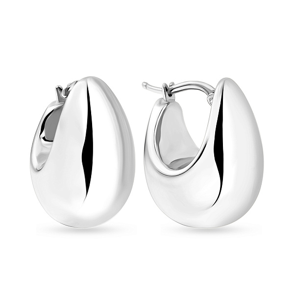 Серьги из белого золота Francelli без камней (арт. е108237/10б) – изображение 1