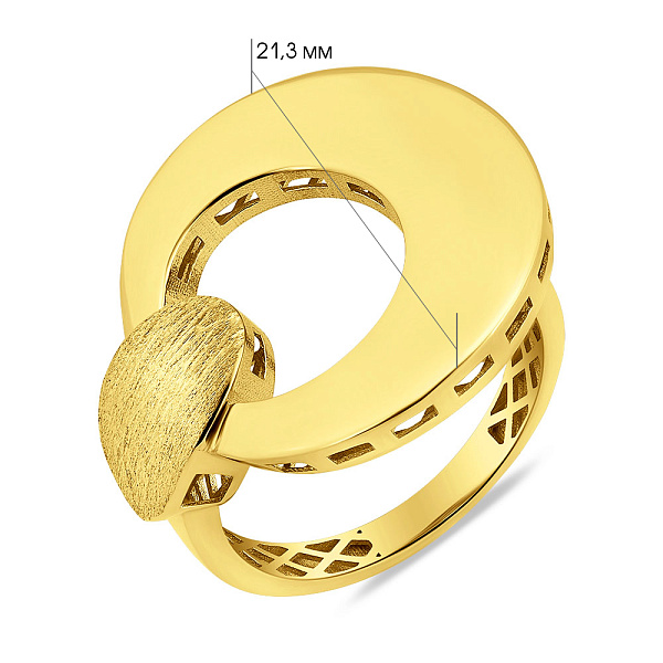 Кольцо из желтого золота без камней (арт. 156629жм) – изображение 3