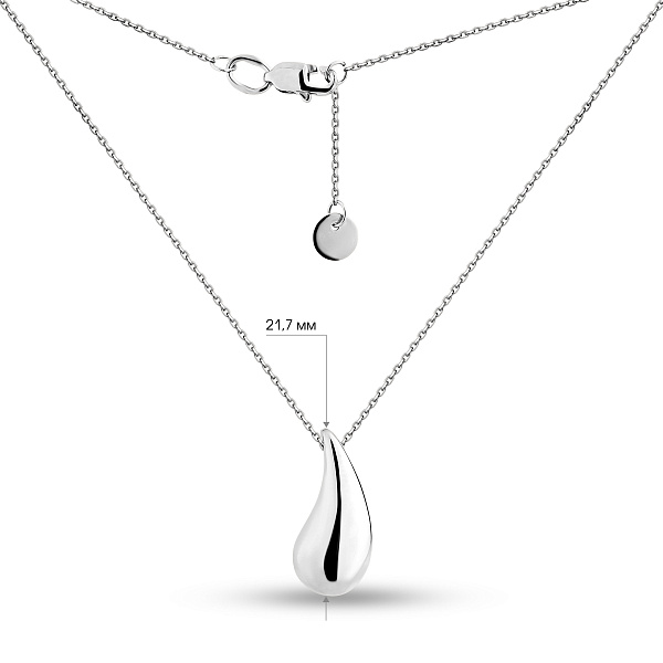 Кольє з білого золота (арт. 361448б) – зображення 3