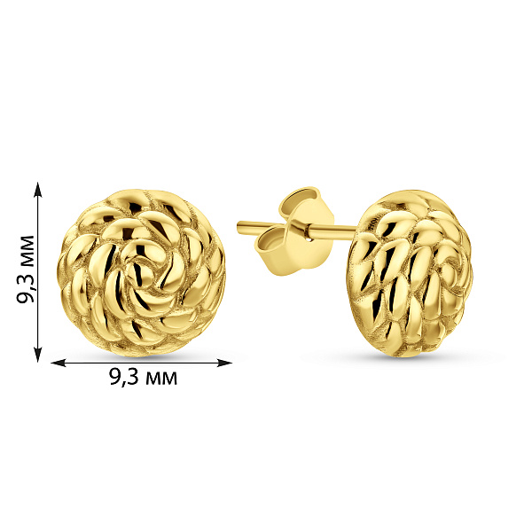 Серьги из желтого золота Francelli (арт. 1101119ж) – изображение 3