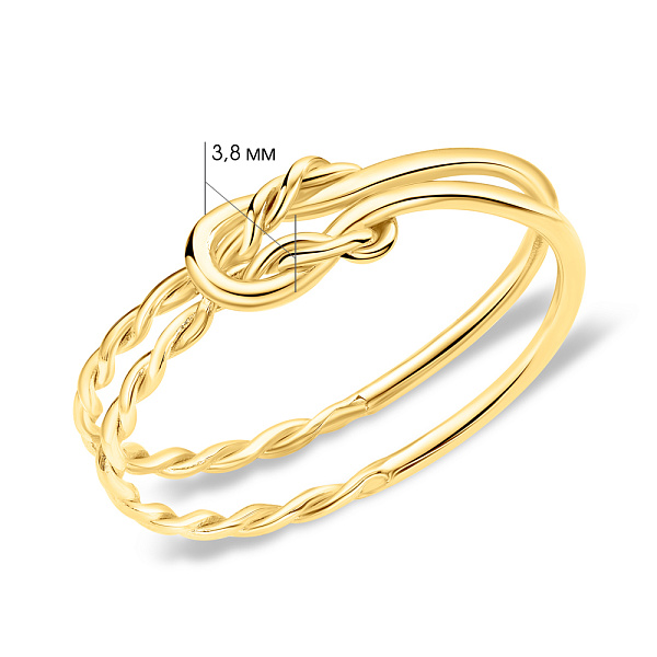 Золота каблучка Вузлик (арт. 140994ж) – зображення 2