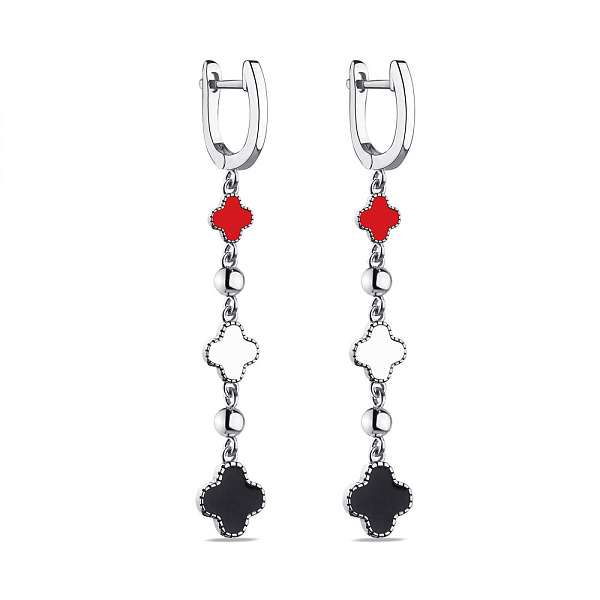 Серебряные серьги с подвесками (арт. 7502/4467екбч) – изображение 1