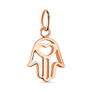 Золотой кулон-оберег Хамса без камней (арт. 424364)