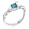 Срібна каблучка з аквамарином (арт. 7501/573Амкп) – зображення 2