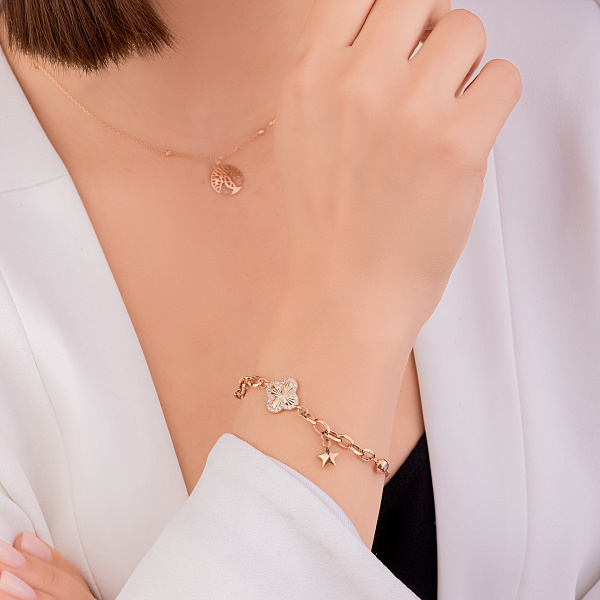 Золотой браслет Клевер (арт. 326457/15П1) – изображение 2