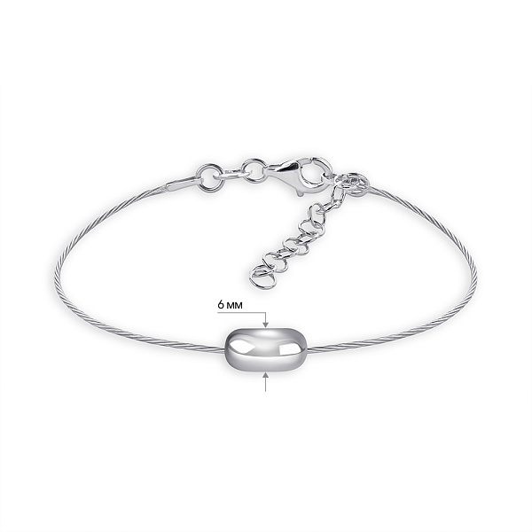 Срібний браслет без каменів (арт. 7509/4874) – зображення 2