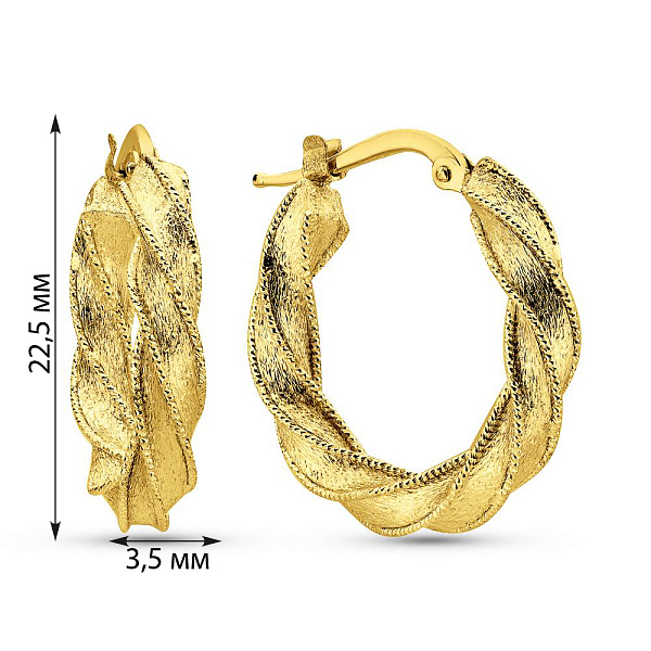 Сережки з жовтого золота Francelli (арт. 1091655/20ж) – зображення 4