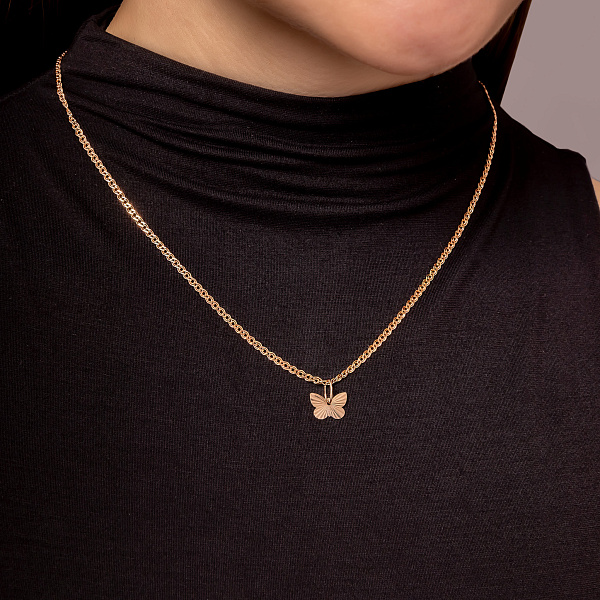 Кулон з золота Метелик без каміння (арт. 440489) – зображення 3