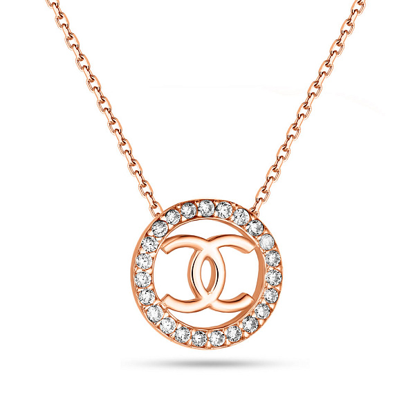 Золотое колье с фианитами (арт. 352317) – изображение 1