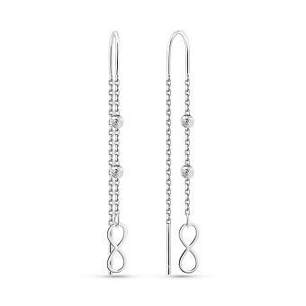 Золотые серьги-протяжки Бесконечность (арт. 1091200/2б)