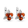 Серебряные серьги с янтарем (арт. 7502/888ЯС) – изображение 1