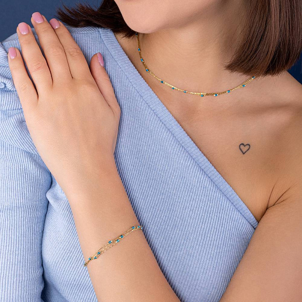 Колье Francelli из желтого золота (арт. 352449жг) – изображение 3